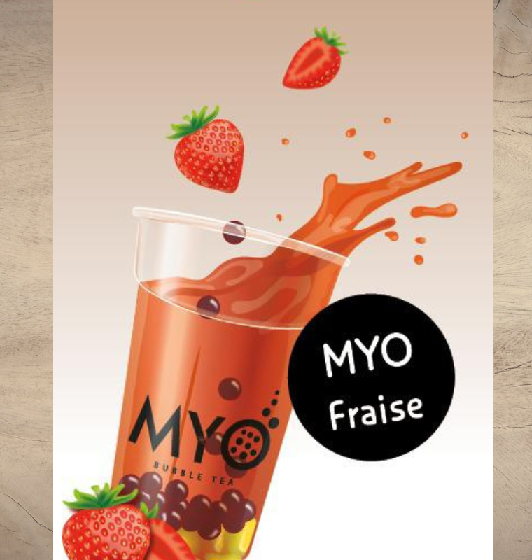 Myo bubble tea fraise